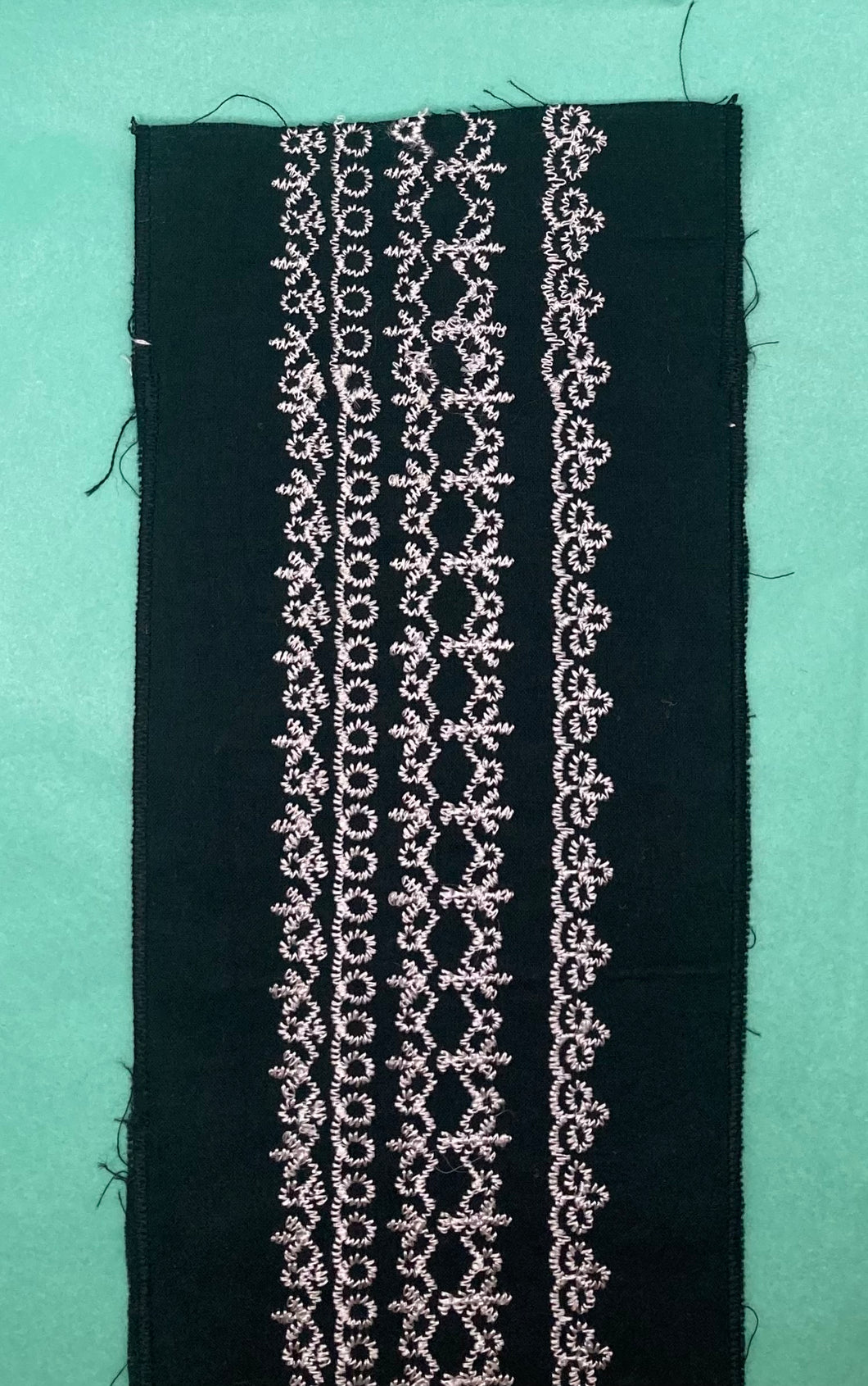 Wide Black Embroidered Trims