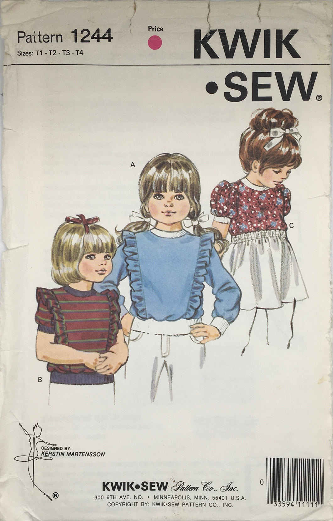 Vintage Sewing Pattern: Kwik Sew 1244