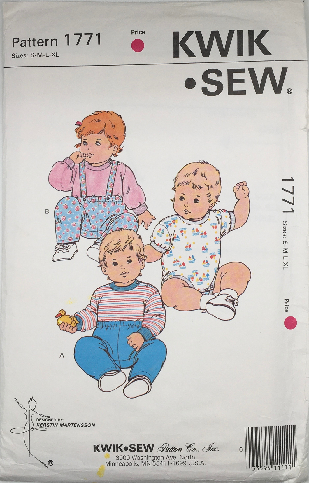 Vintage Sewing Pattern: Kwik Sew 1771