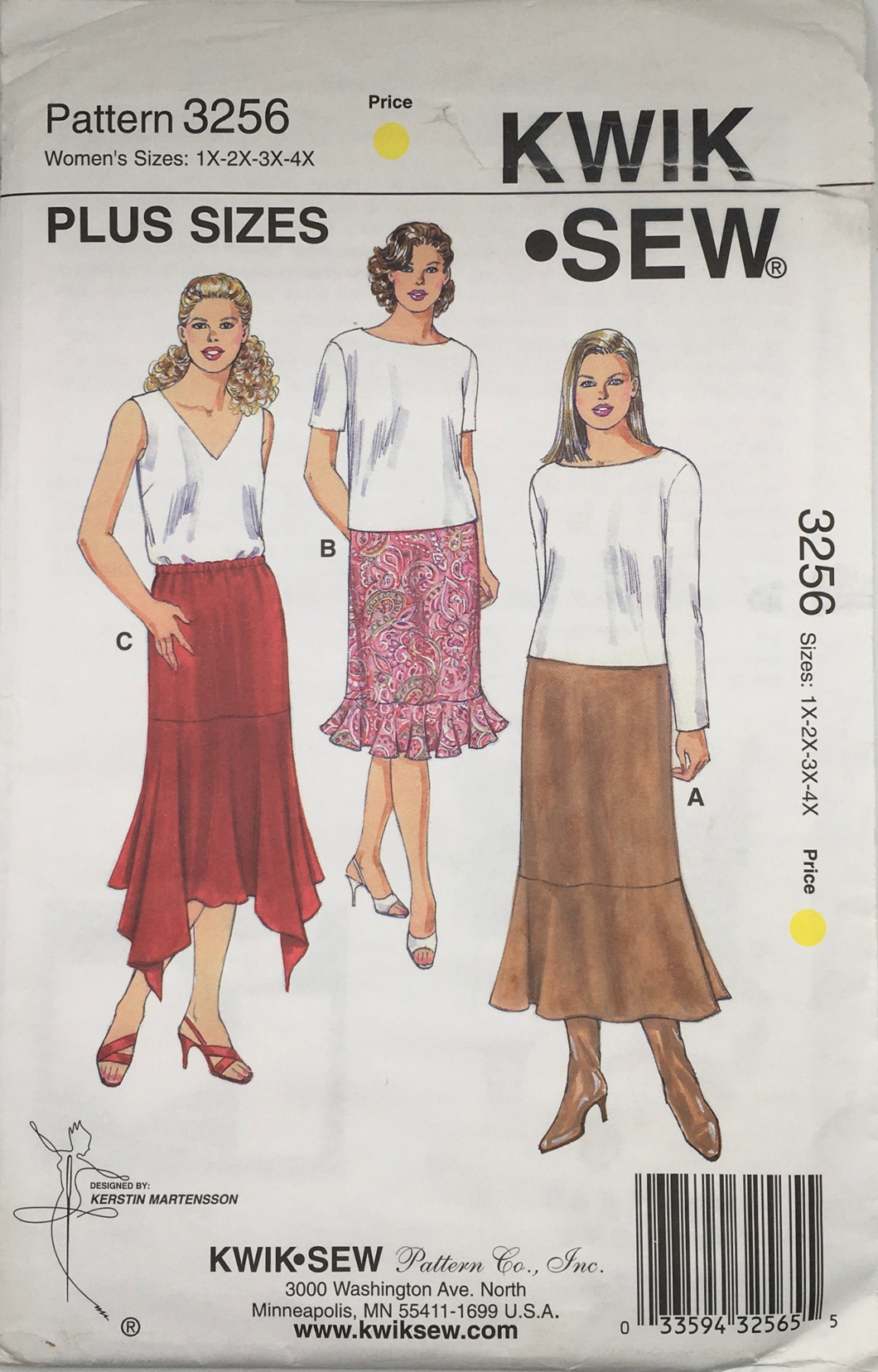 Vintage Sewing Pattern: Kwik Sew 3256