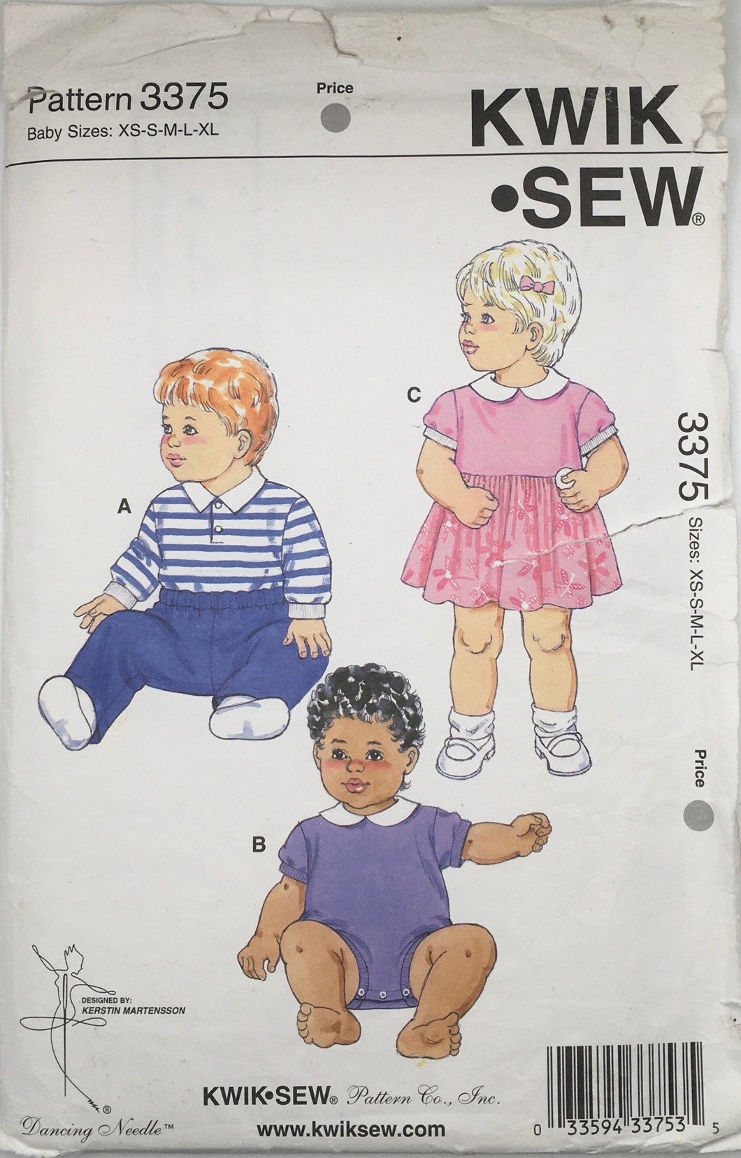 Vintage Sewing Pattern: Kwik Sew 3375