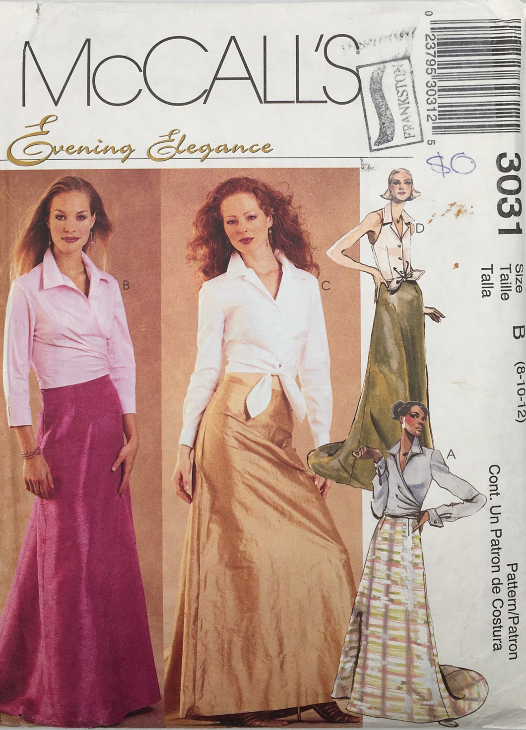 2000 Sewing Pattern: McCalls 3031