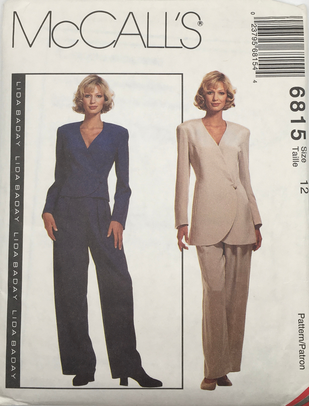 1993 Vintage Sewing Pattern: McCalls 6815