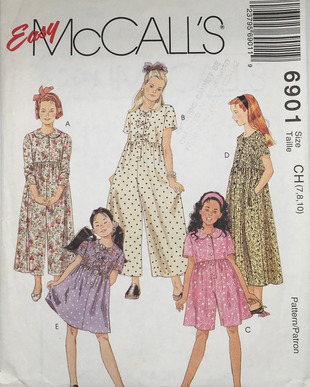 McCalls Sewing Pattern: 6901