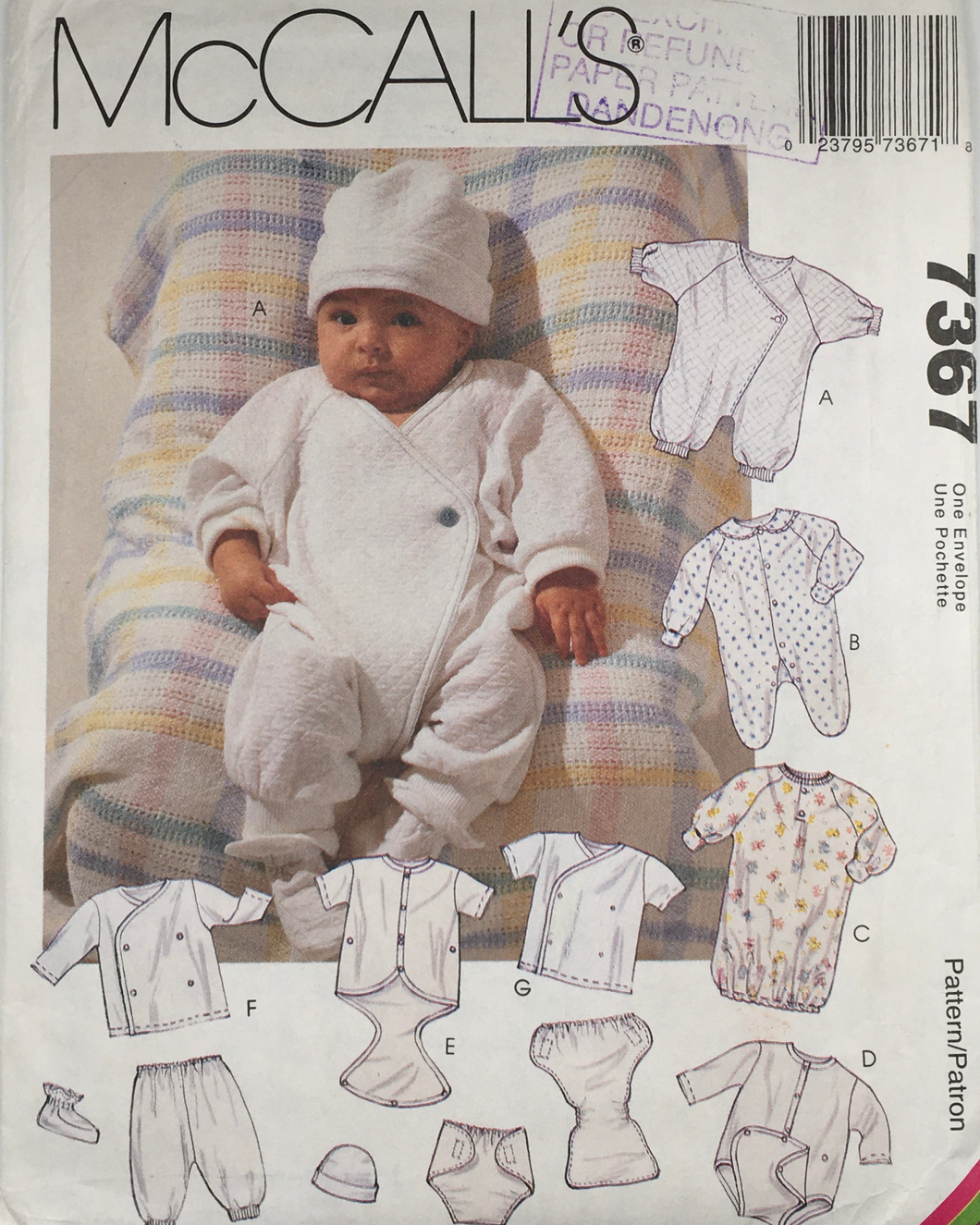 Uncut Sewing Pattern: McCalls 7367