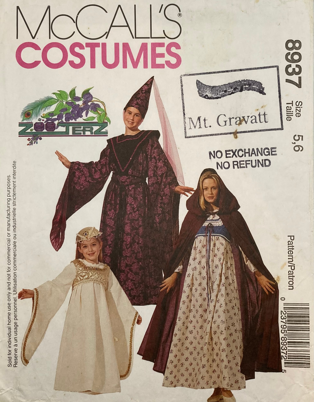 Sewing Pattern: McCalls 8937