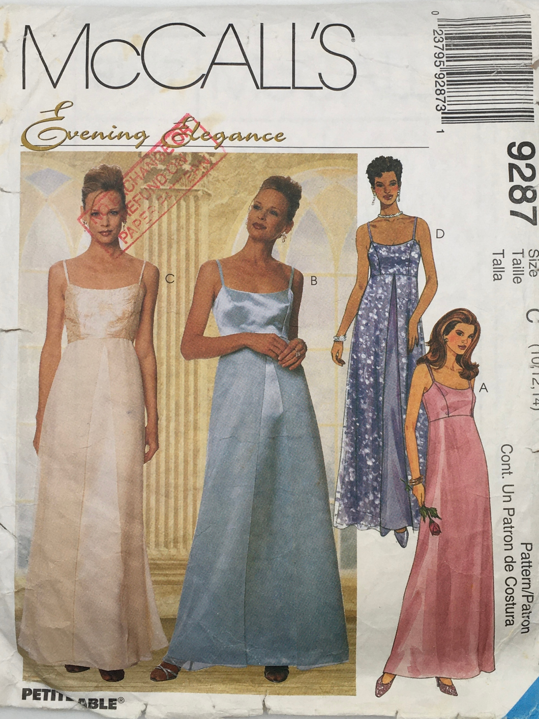 1996 Vintage Sewing Pattern: McCalls 9287