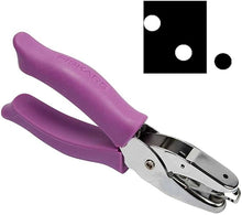 Load image into Gallery viewer, Fiskars Hand Punch Pliers for Confetti-Hearts, Small &amp; Medium Circles.
