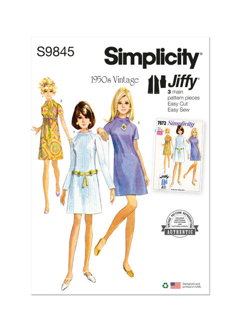 Reproduction Sewing Pattern: Simplicity S9845