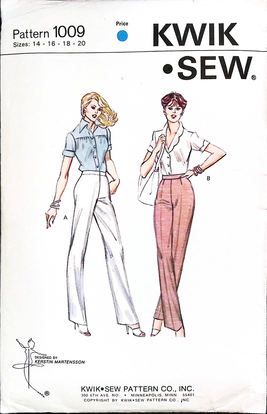 Vintage Sewing Pattern: Kwik Sew 1009