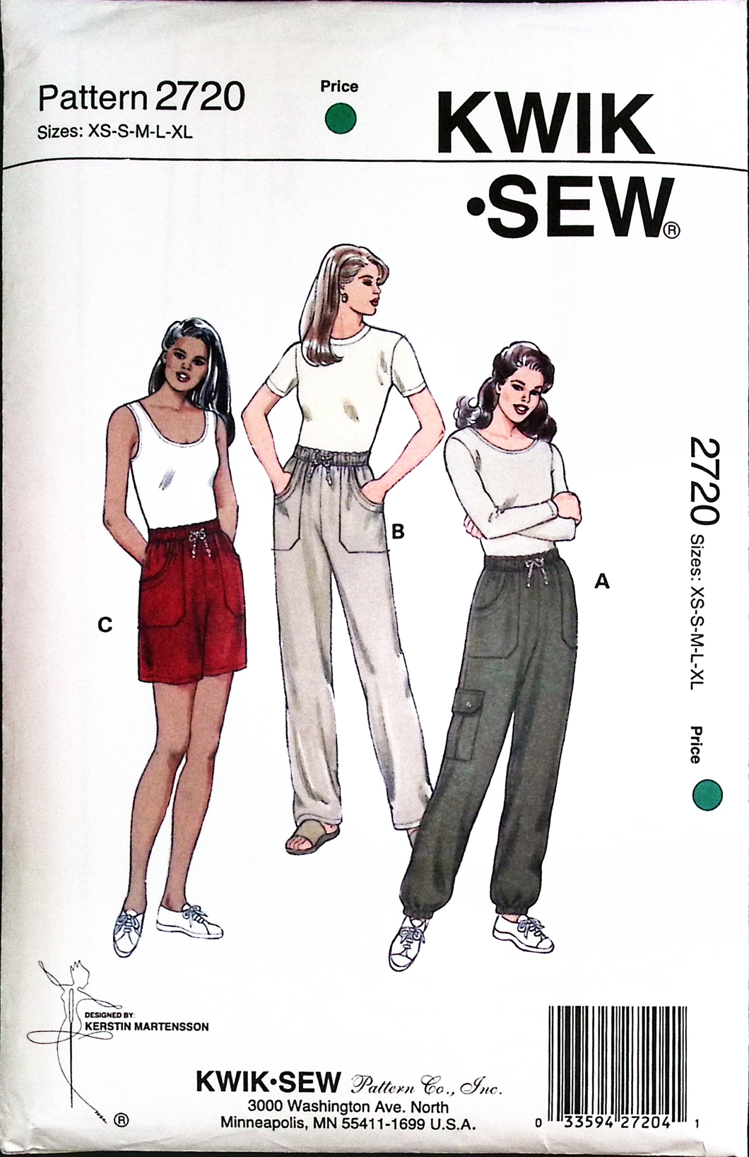 Vintage Sewing Pattern: Kwik Sew 2720