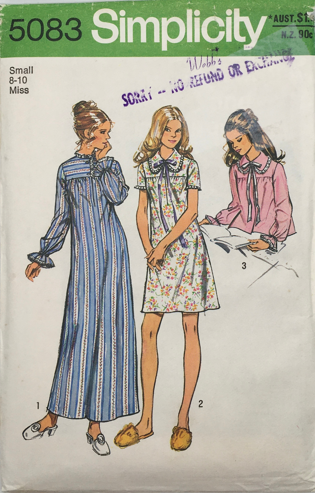 1975 Vintage Sewing Pattern: Simplicity 5083