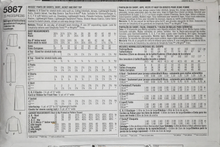 Load image into Gallery viewer, 2002 Sewing Pattern: Simplicity 5867
