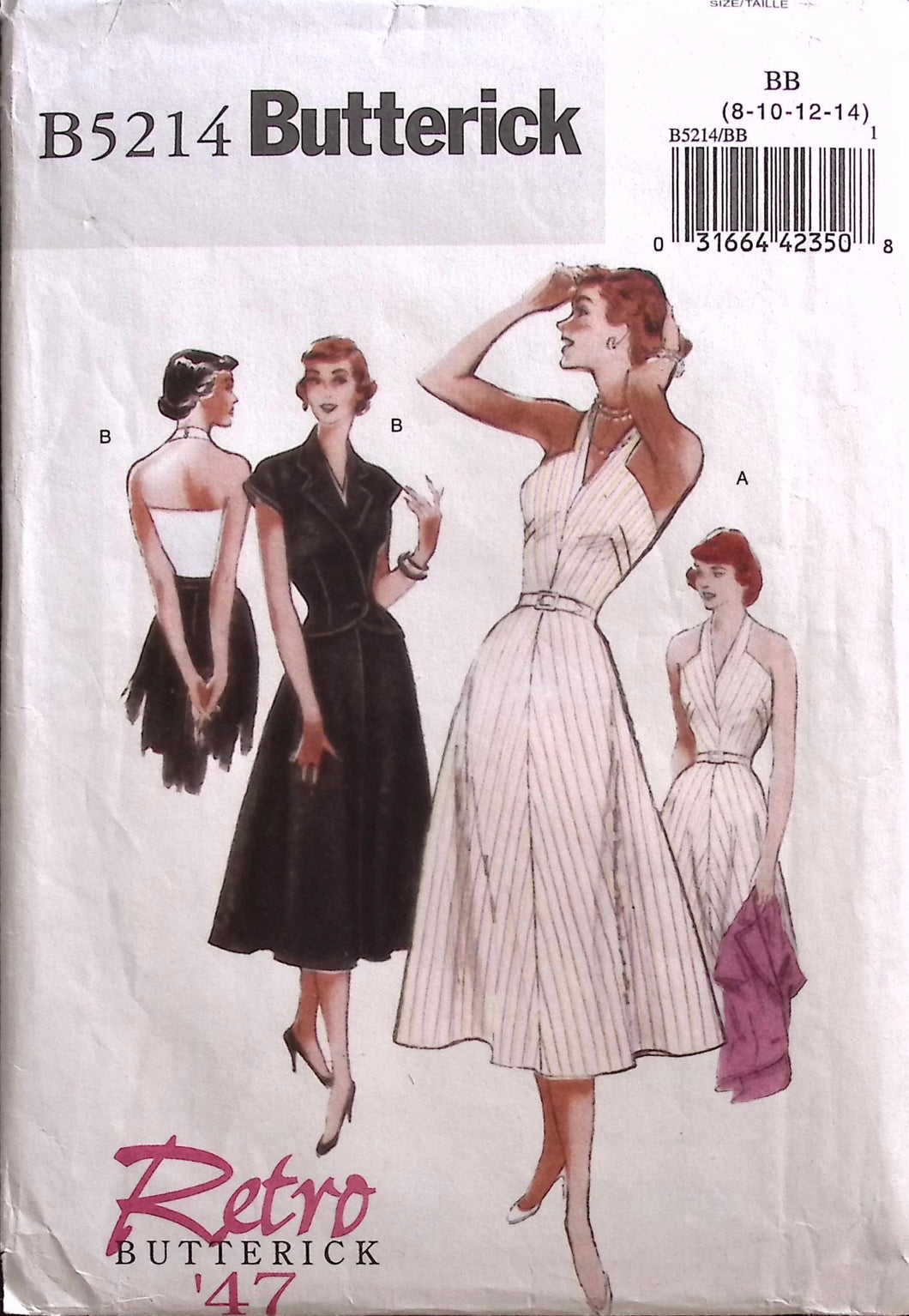 1947 Reproduction Sewing Pattern: Butterick B5214