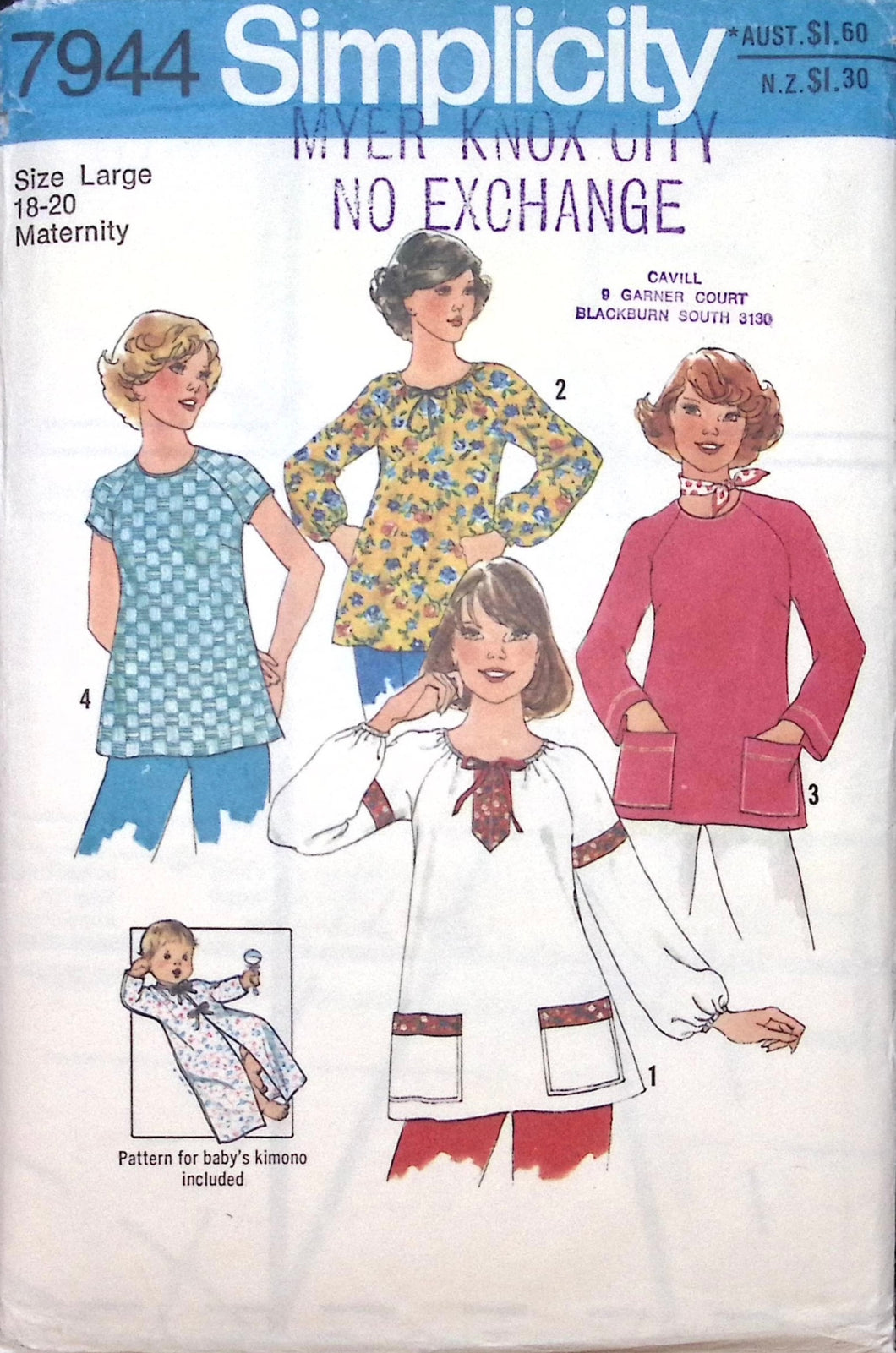 Vintage Sewing Pattern: Simplicity 7944