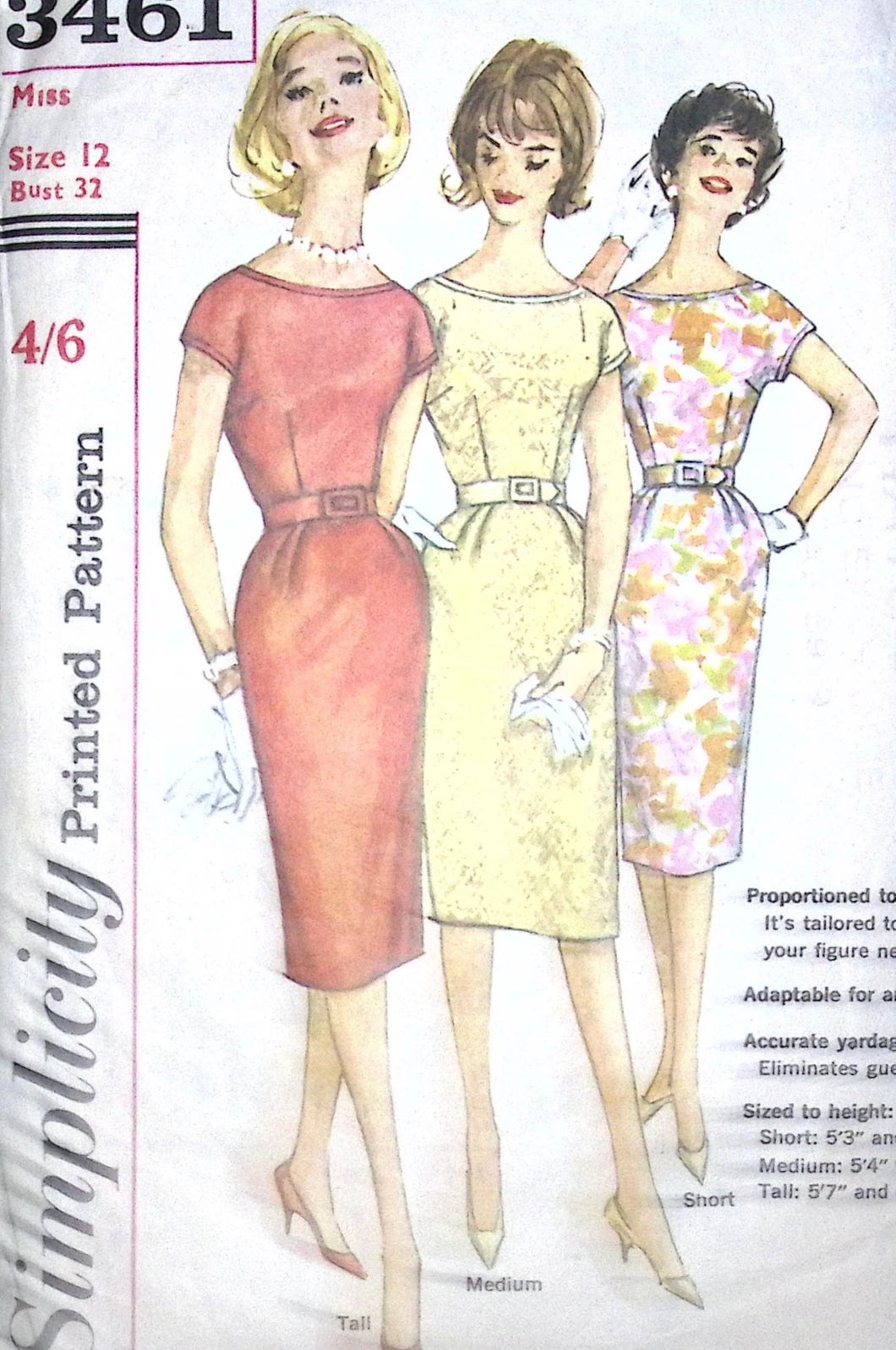 Vintage Sewing Pattern: Simplicity 3461