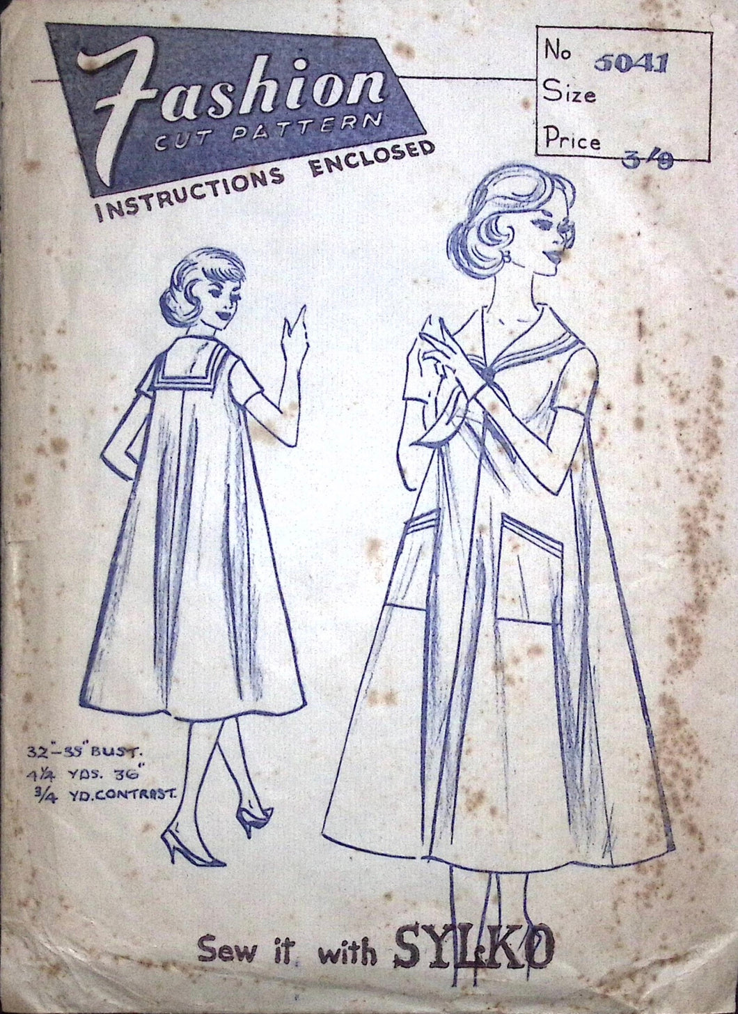 Vintage Sewing Pattern: Fashion Cut 5041