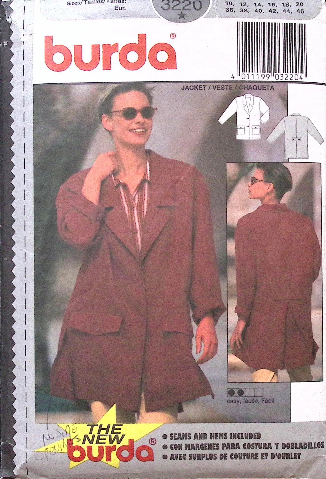 Vintage Sewing Pattern: Burda 3220