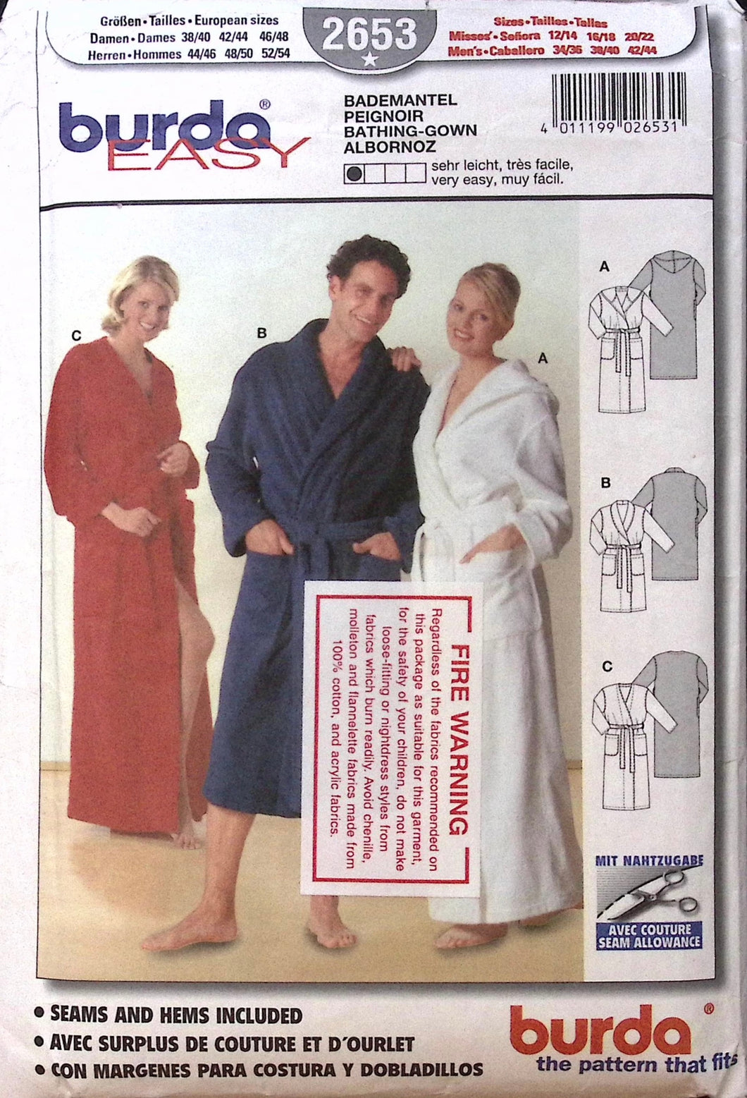 Vintage Sewing Pattern: Burda 2653