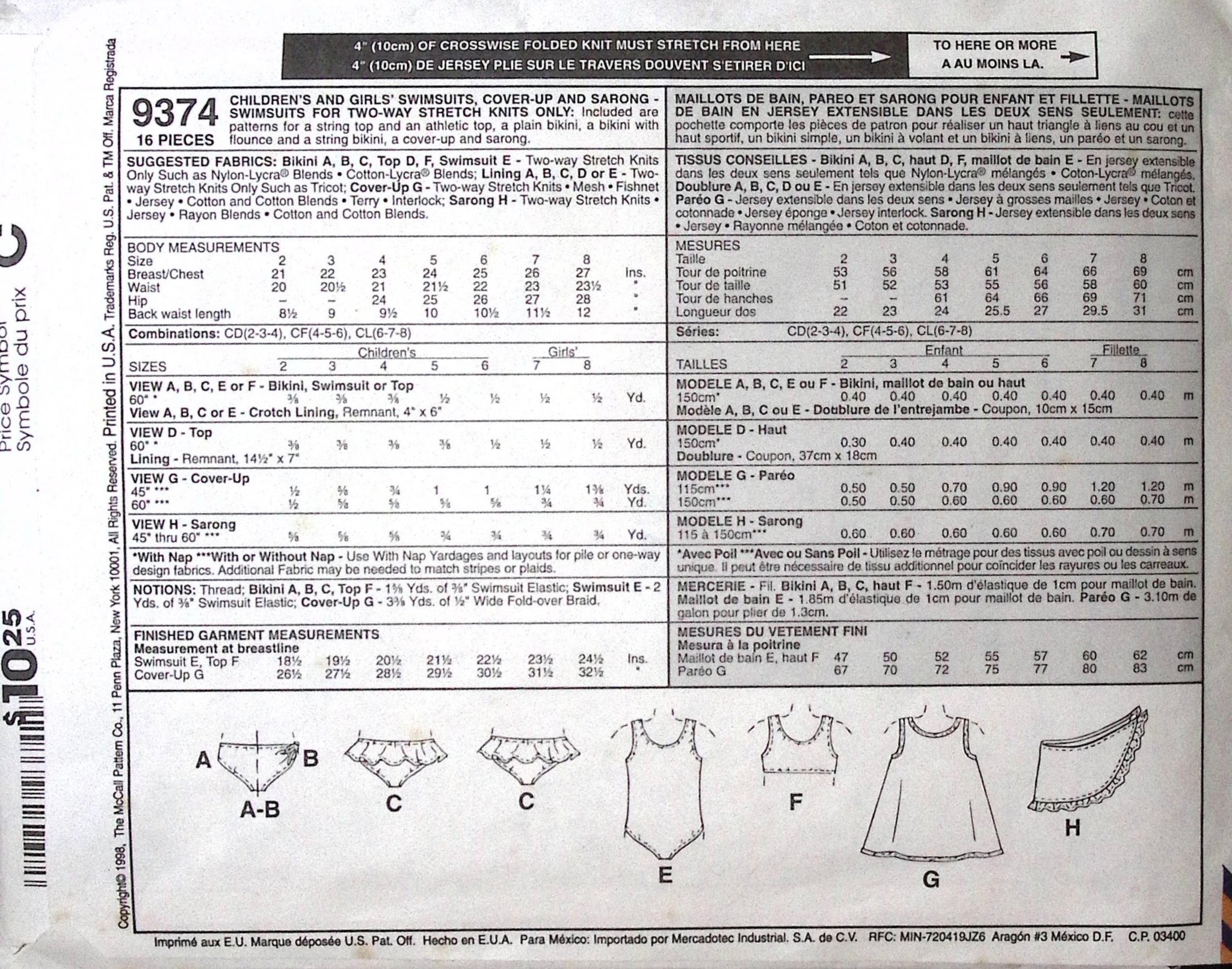 Vintage Sewing Pattern: McCalls 9374 – Vintage Stitch Australia