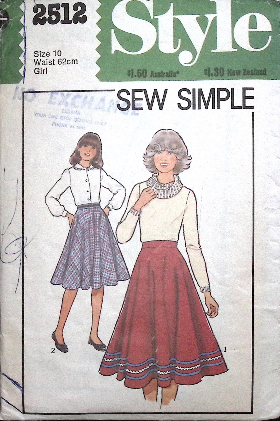 Vintage Sewing Pattern: Style 2512