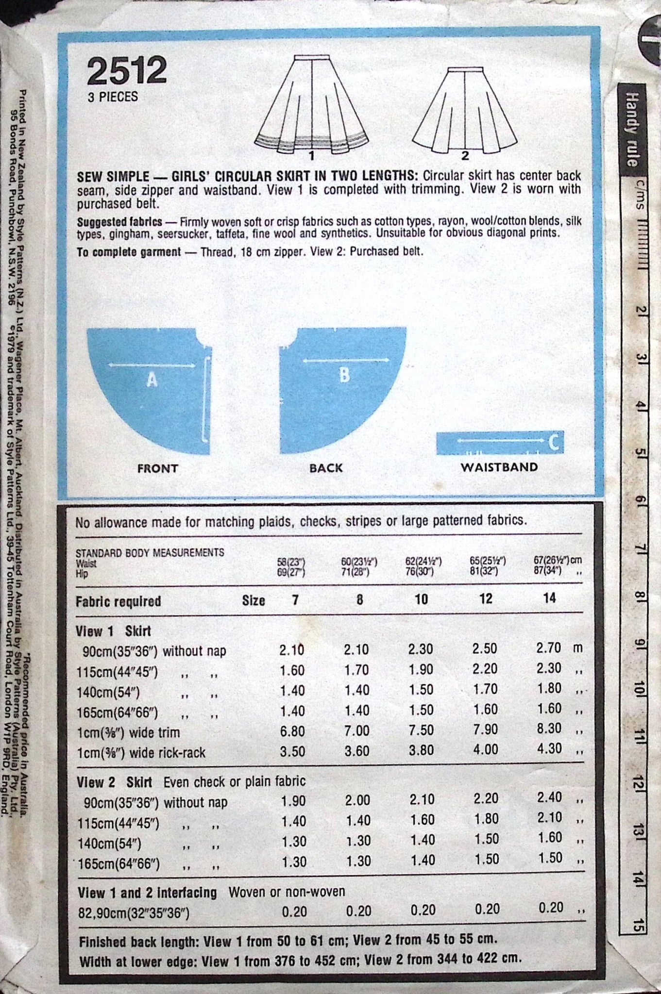 Vintage Sewing Pattern: Style 2512 – Vintage Stitch Australia