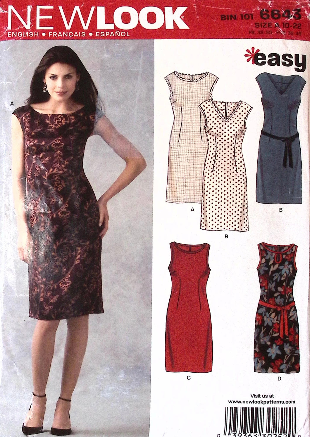 Sewing Pattern: New Look 6643