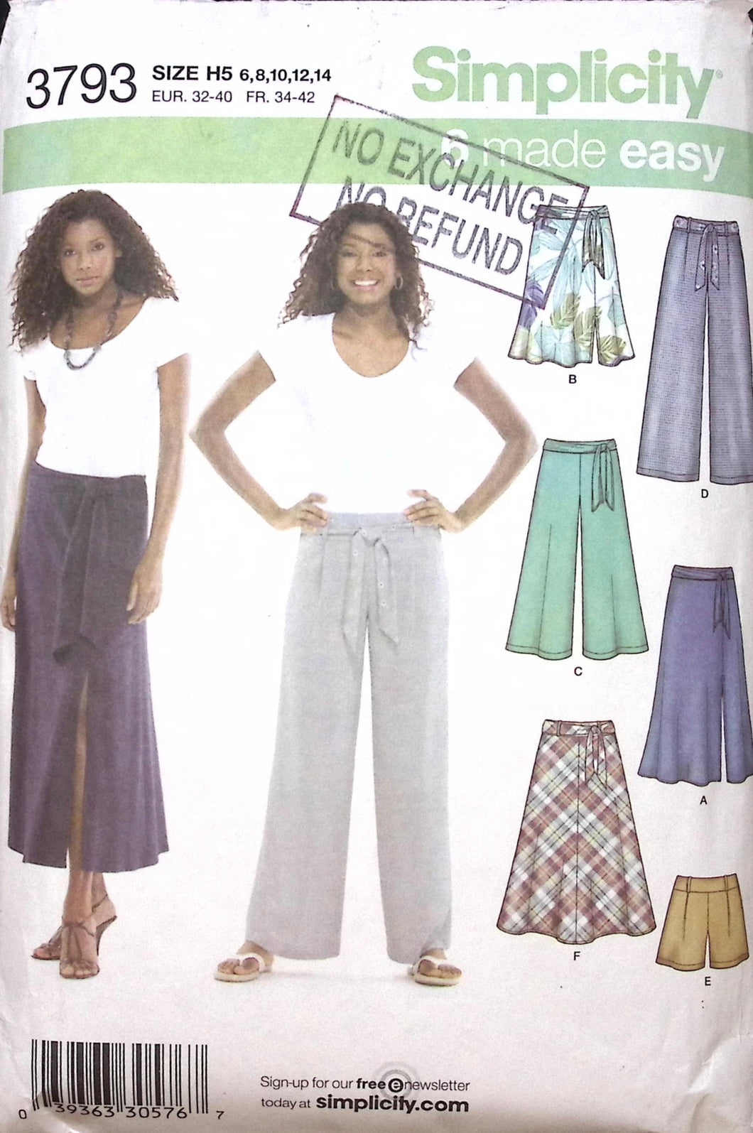 Sewing Pattern: Simplicity 3793