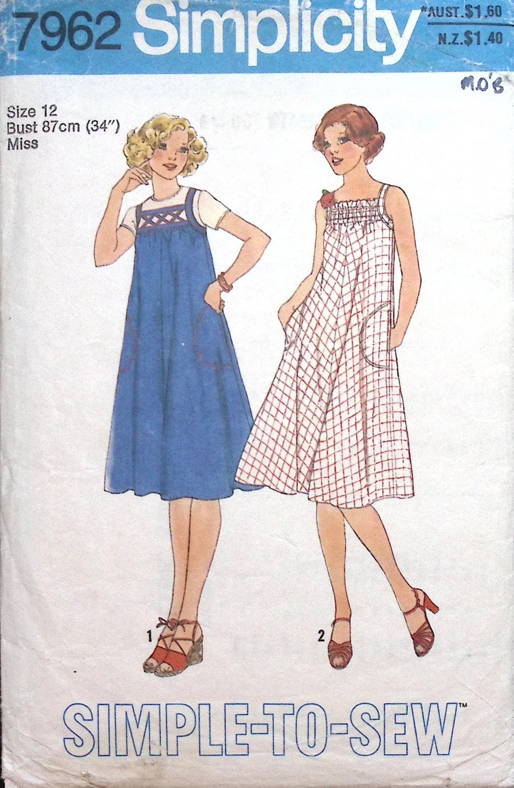 Vintage Sewing Pattern: Simplicity 7962