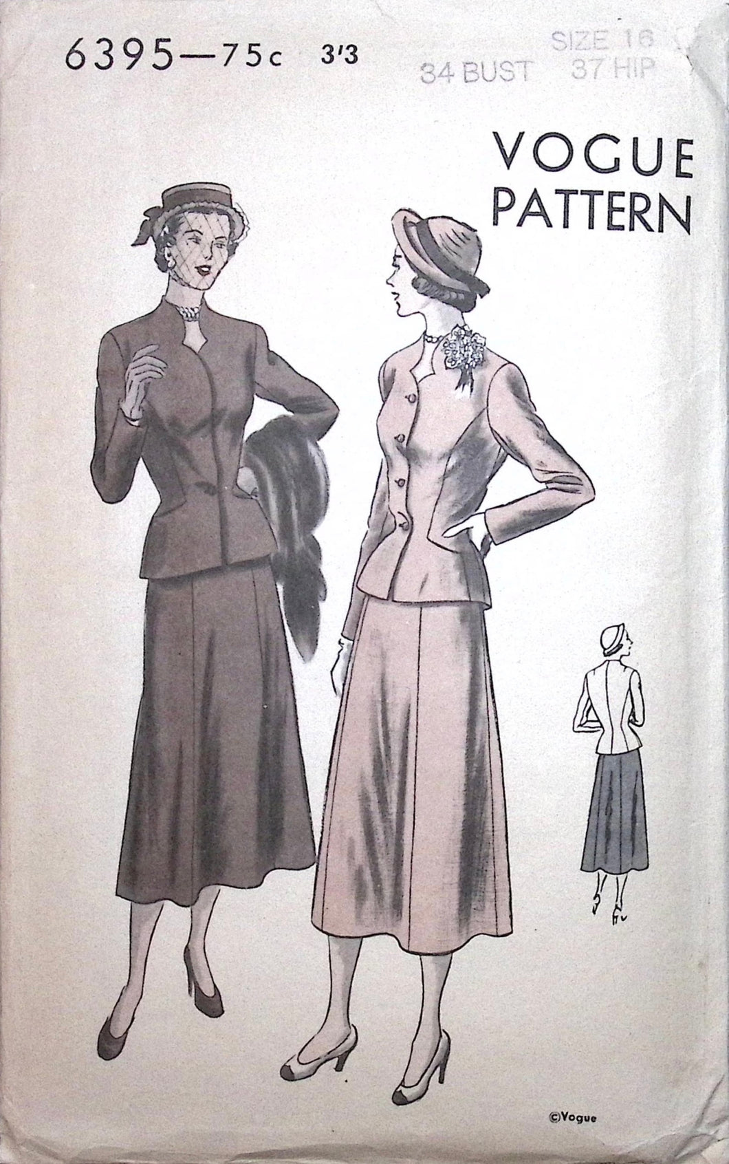 Vintage Sewing Pattern: Vogue 6395