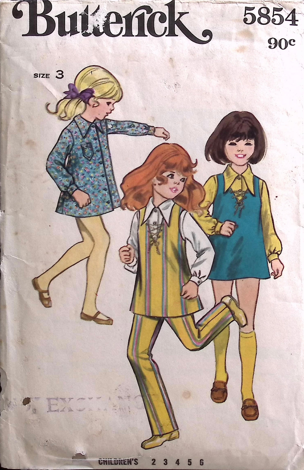 Vintage Sewing Pattern: Butterick 5854