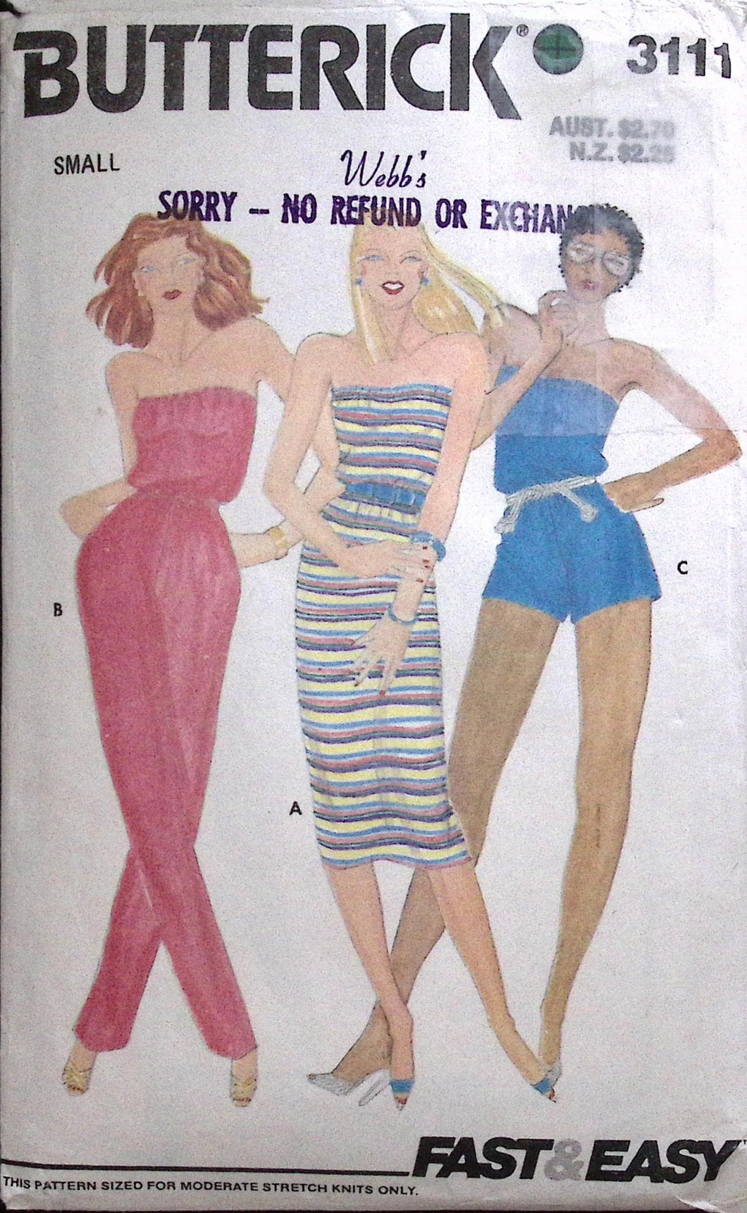Vintage Sewing Pattern: Butterick 3111