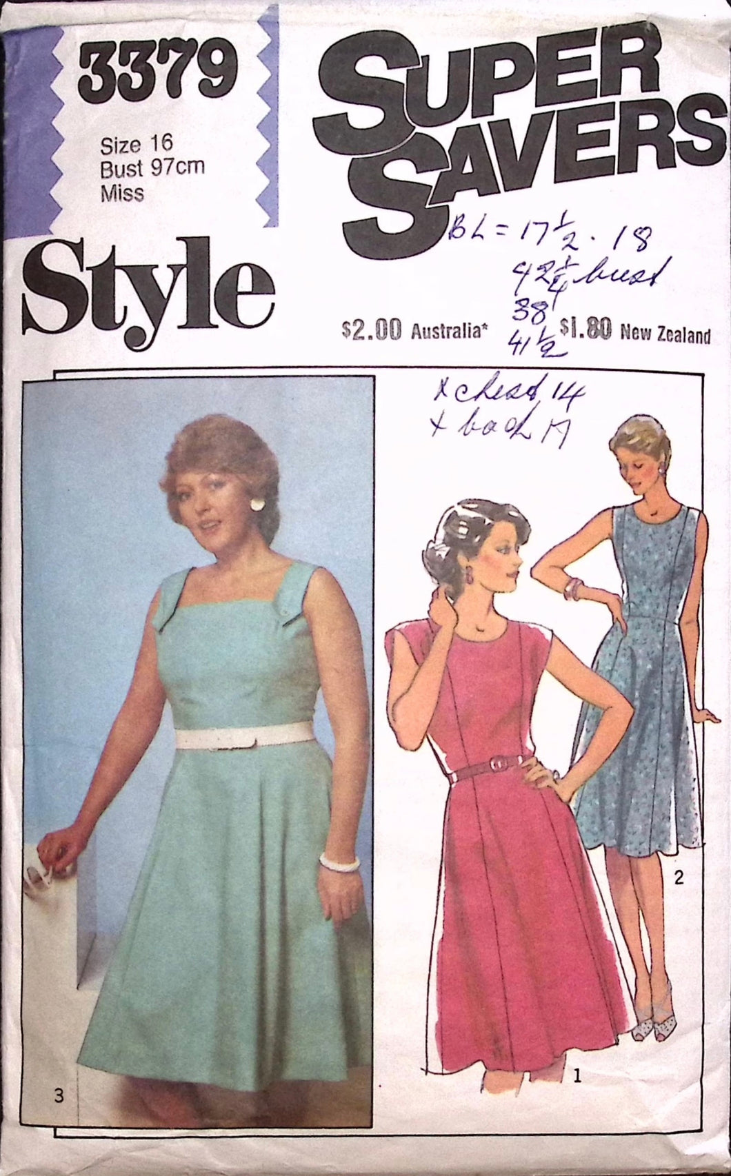 Vintage Sewing Pattern: Style 3379