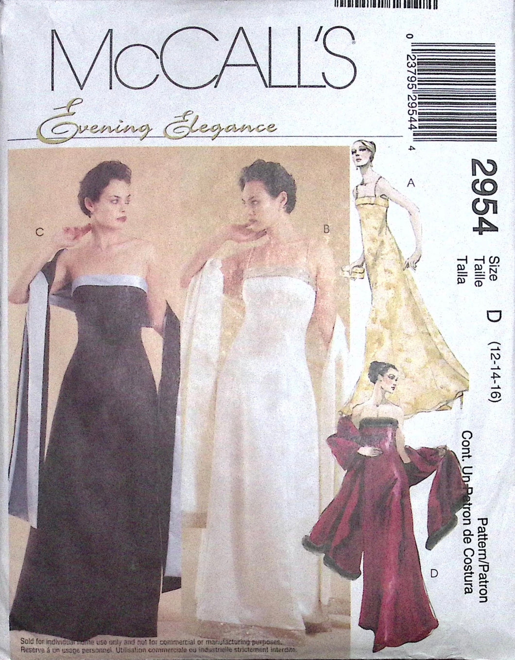 Sewing Pattern: McCalls 2954