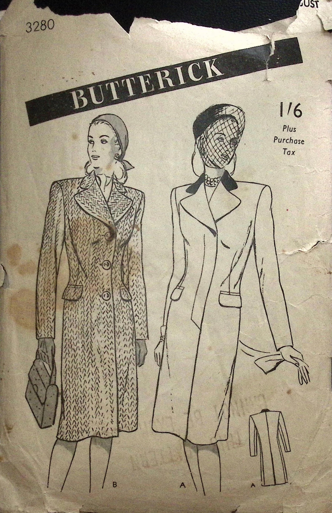 Vintage Sewing Pattern: Butterick 3280