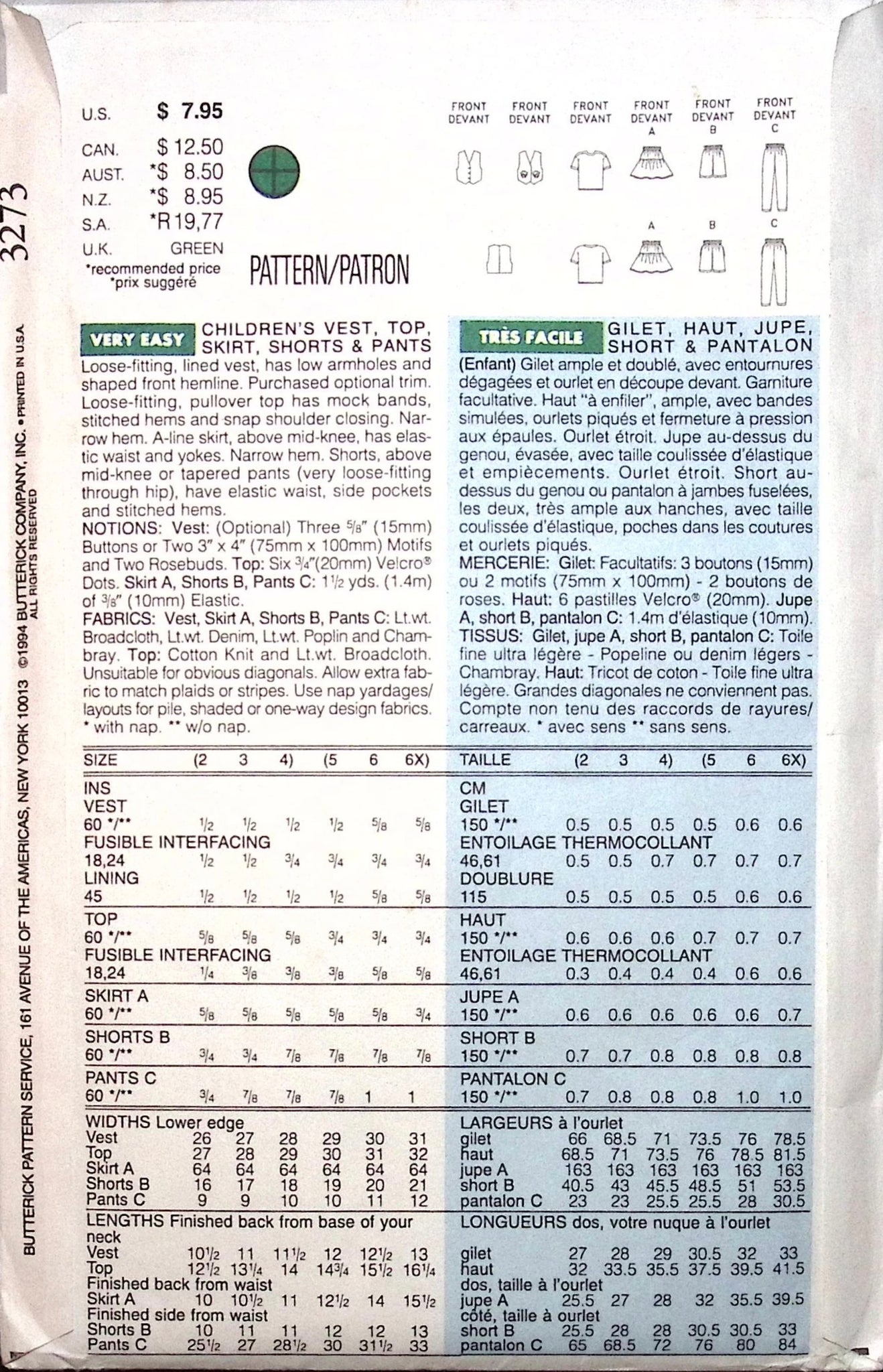 Vintage Sewing Pattern: Butterick 3273 – Vintage Stitch Australia