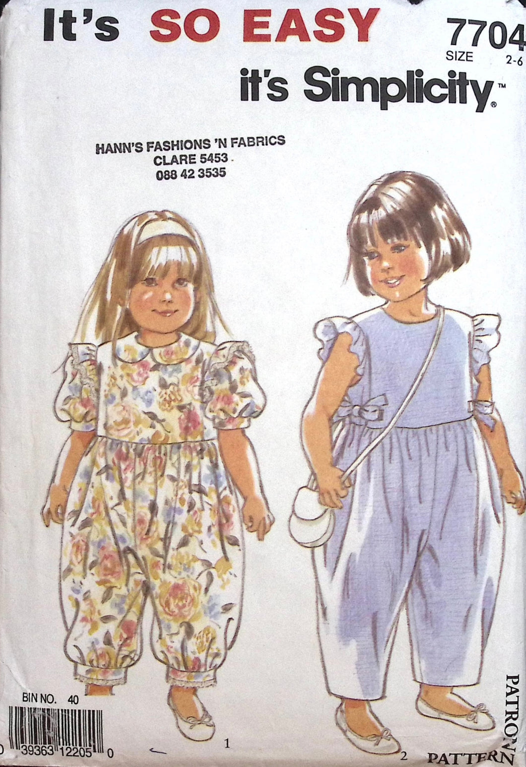 Vintage Sewing Pattern: Simplicity 7704