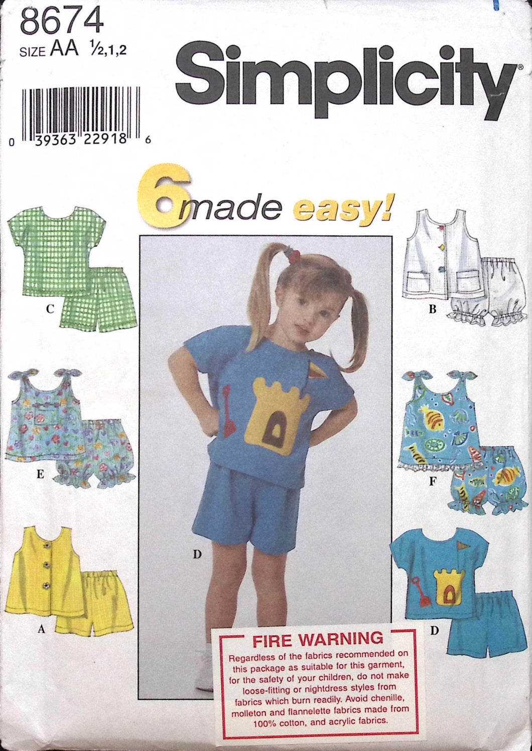Vintage Sewing Pattern: Simplicity 8674