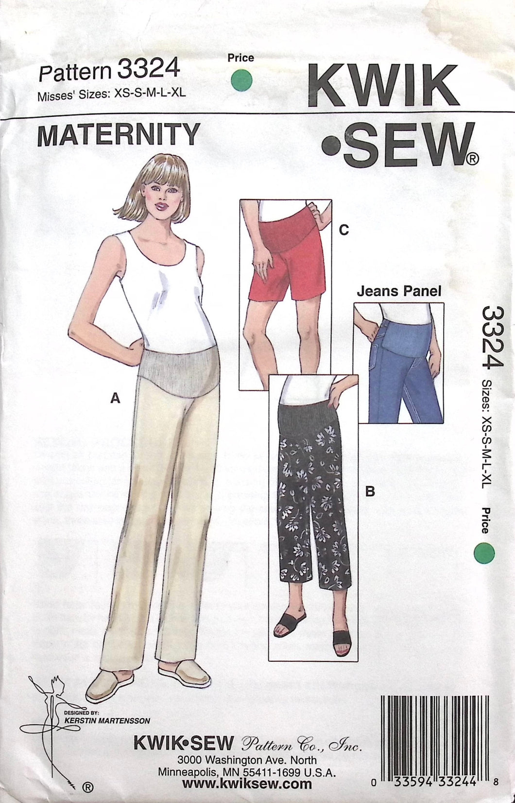 Vintage Sewing Pattern: Kwik Sew 3324