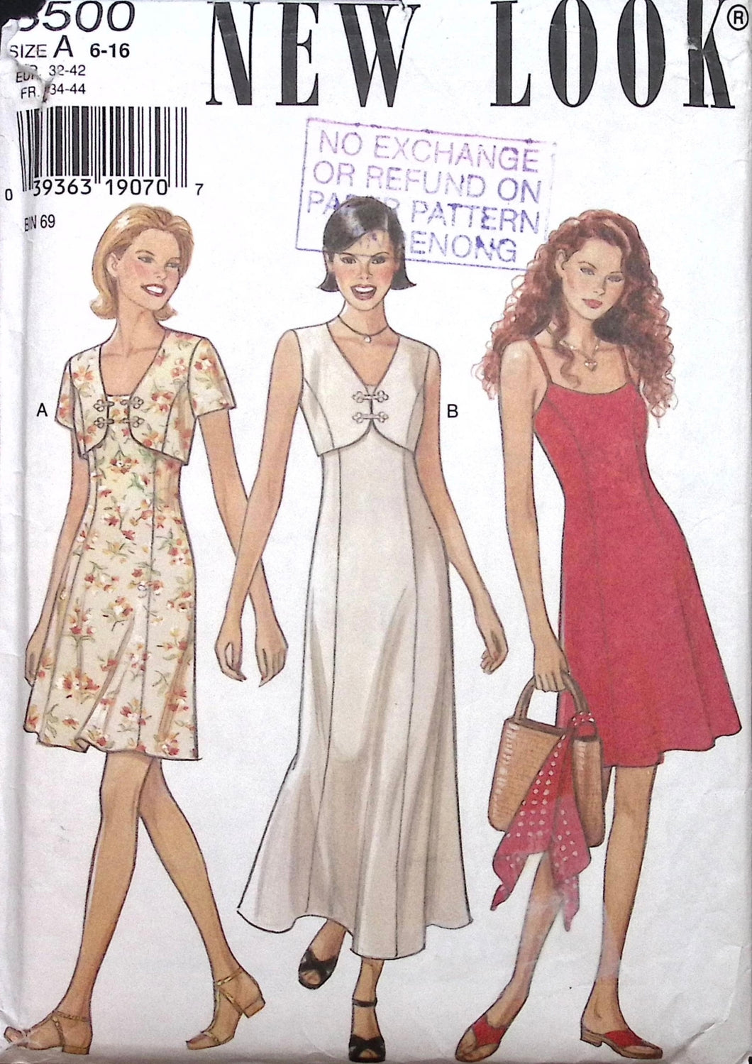 Vintage Sewing Pattern: New Look 6500