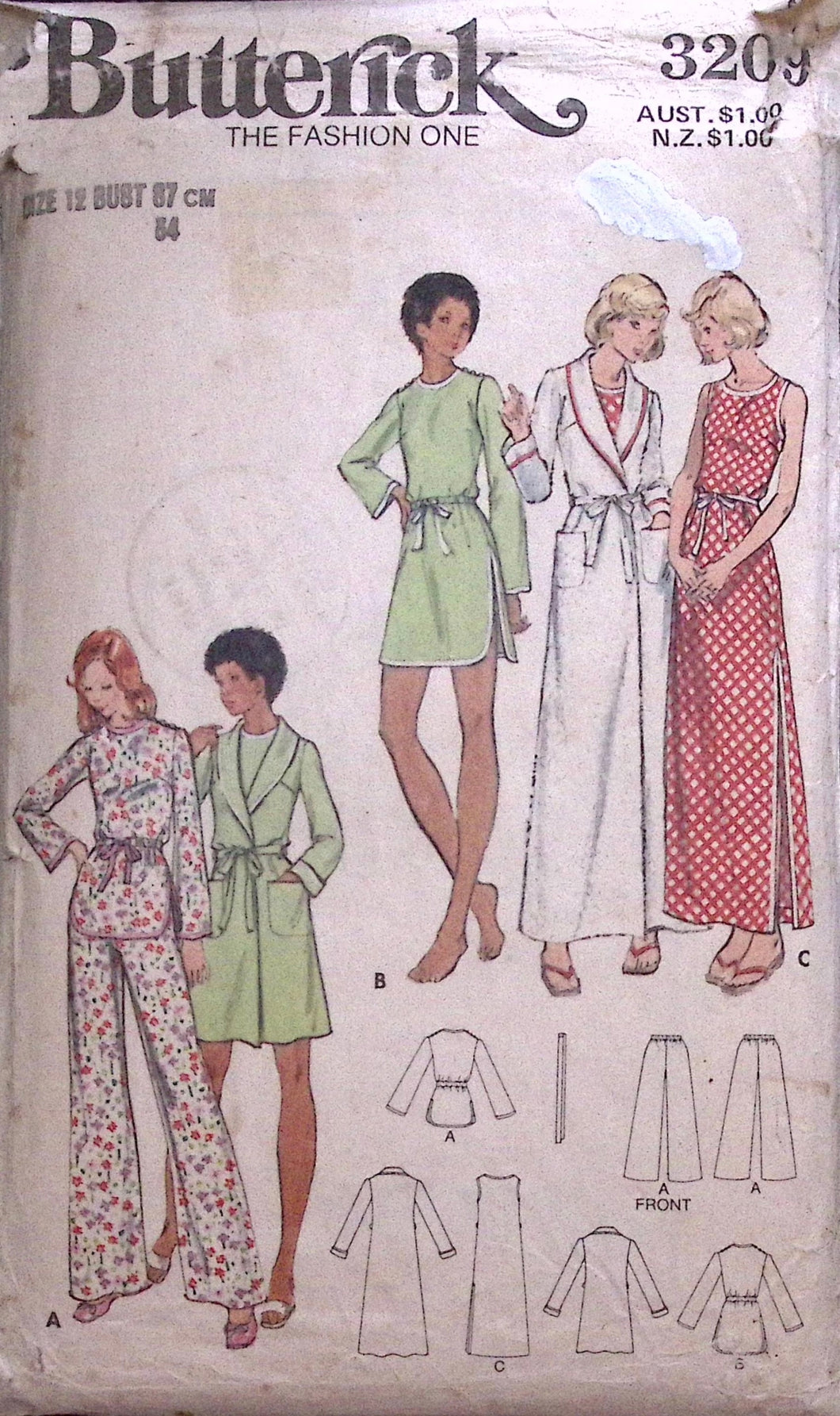 Vintage Sewing Pattern: Butterick 3209