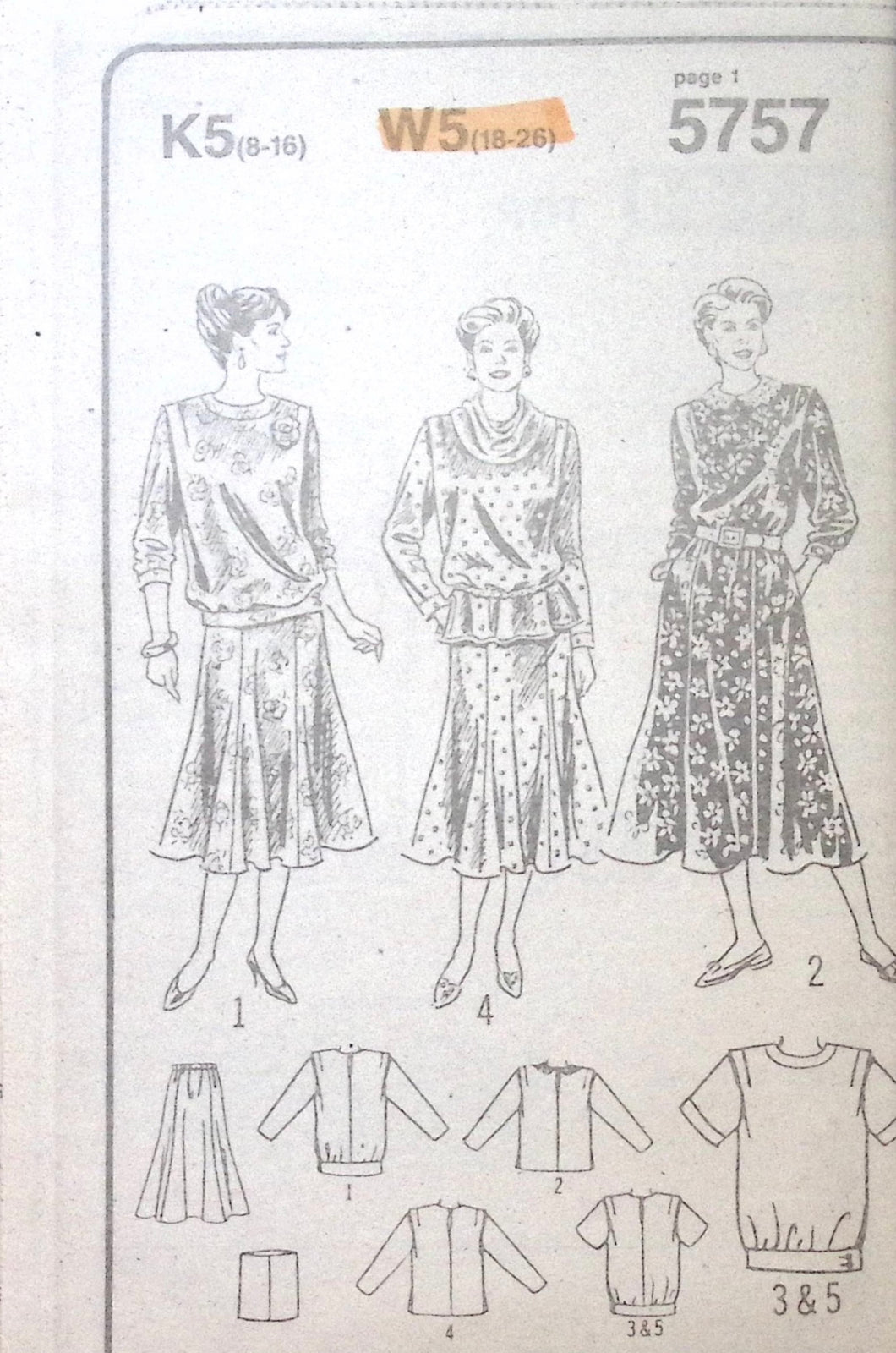 Vintage Sewing Pattern: Simplicity 5757