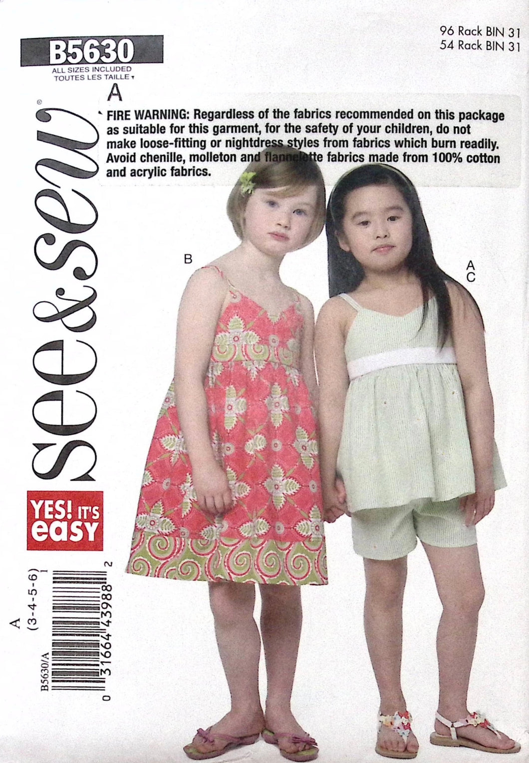 Sewing Pattern: See & Sew B5630