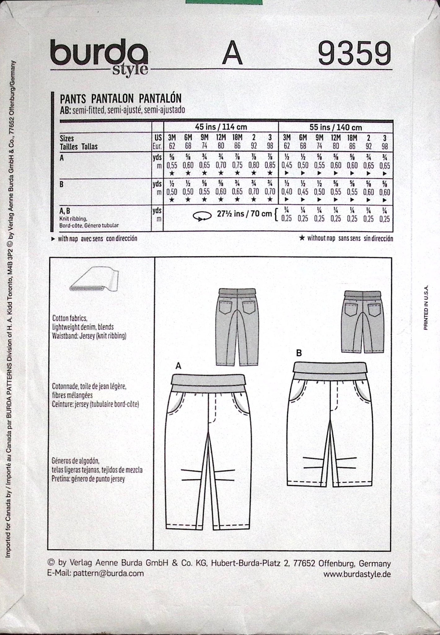 Patternview Burda Sewing Pattern: Burda 9359 – Vintage Stitch Australia