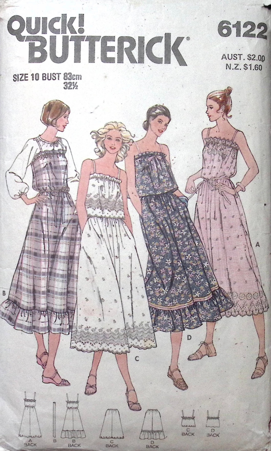 Vintage Sewing Pattern: Butterick 6122