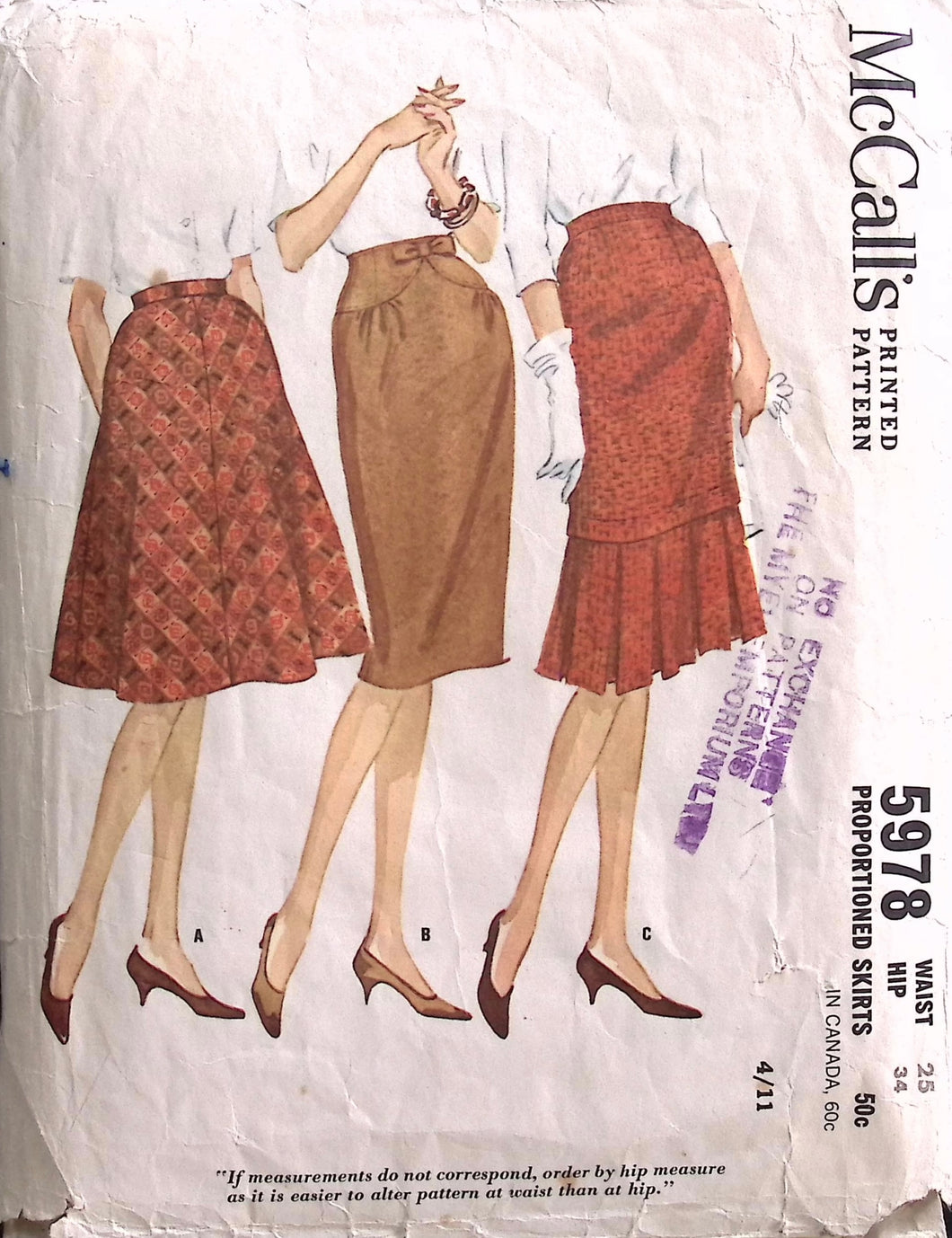 Vintage Sewing Pattern: McCalls 5978