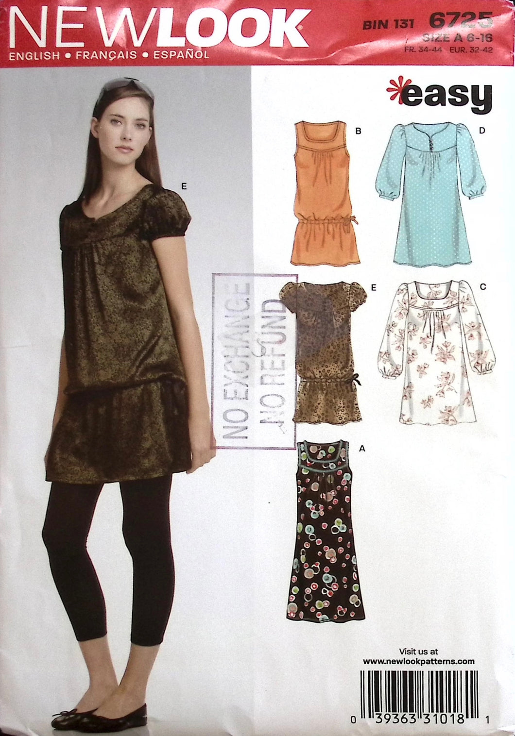 Sewing Pattern: New Look 6725