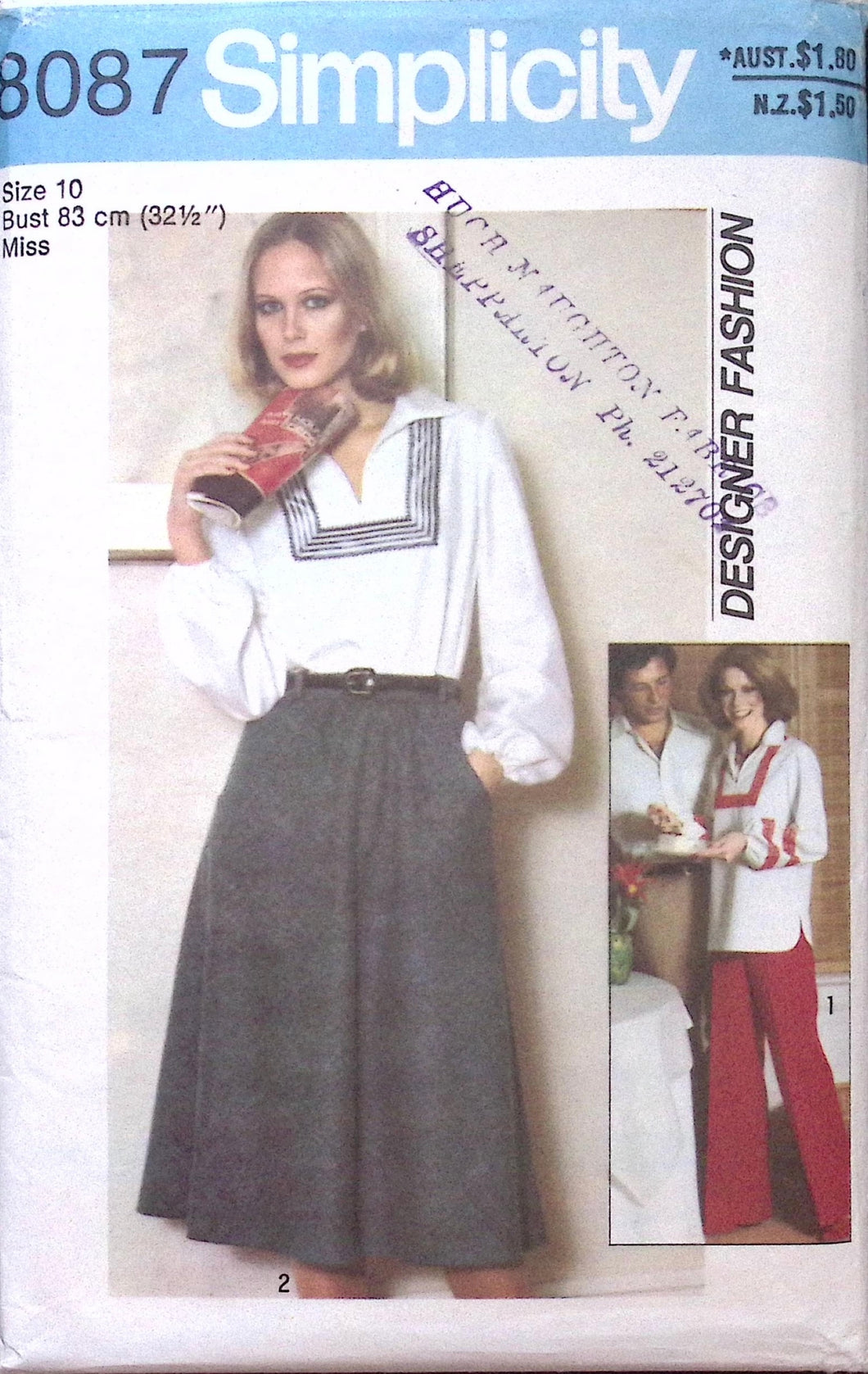 Vintage Sewing Pattern: Simplicity 8087