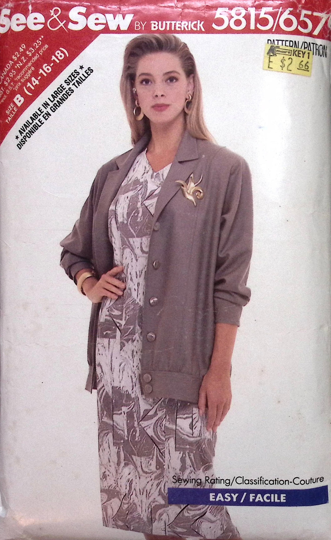 Vintage Sewing Pattern: See & Sew 5815/657