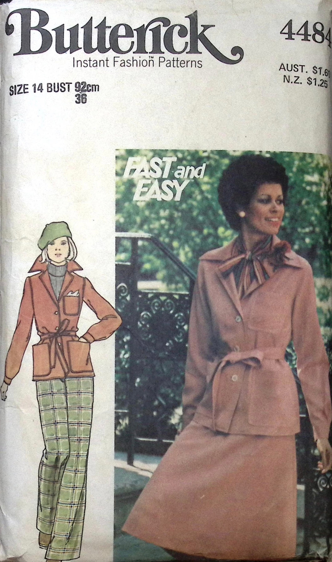 Vintage Sewing Pattern: Butterick 4484